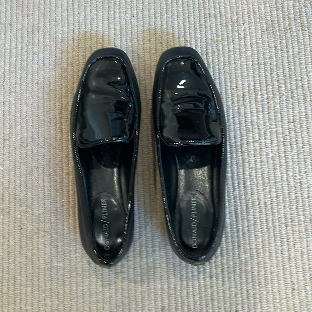 New black patent leather flats.